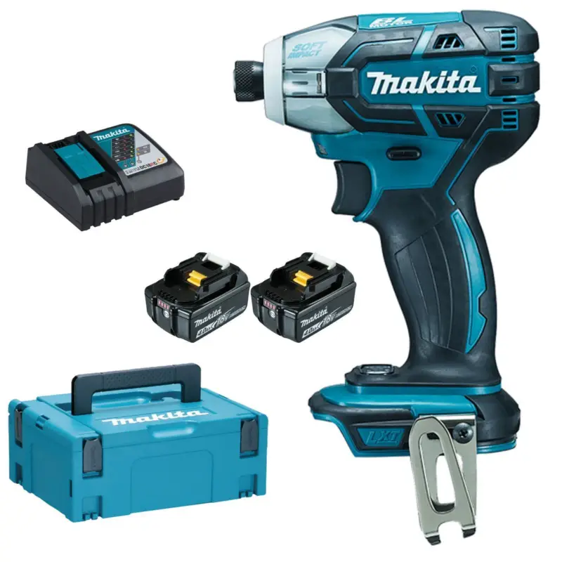 Makita DTS141RTJ Akku-Impulsschrauber 18 V / 2x 5,0 Ah Akku + Ladegerät im Makpac Markenware