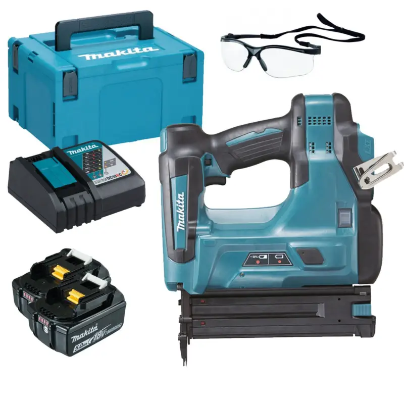Bestpreis Makita DBN500RTJ Akku-Stauchkopfnagler 18V / 2x 5,0 Ah Akku + Ladegerät im Makpac