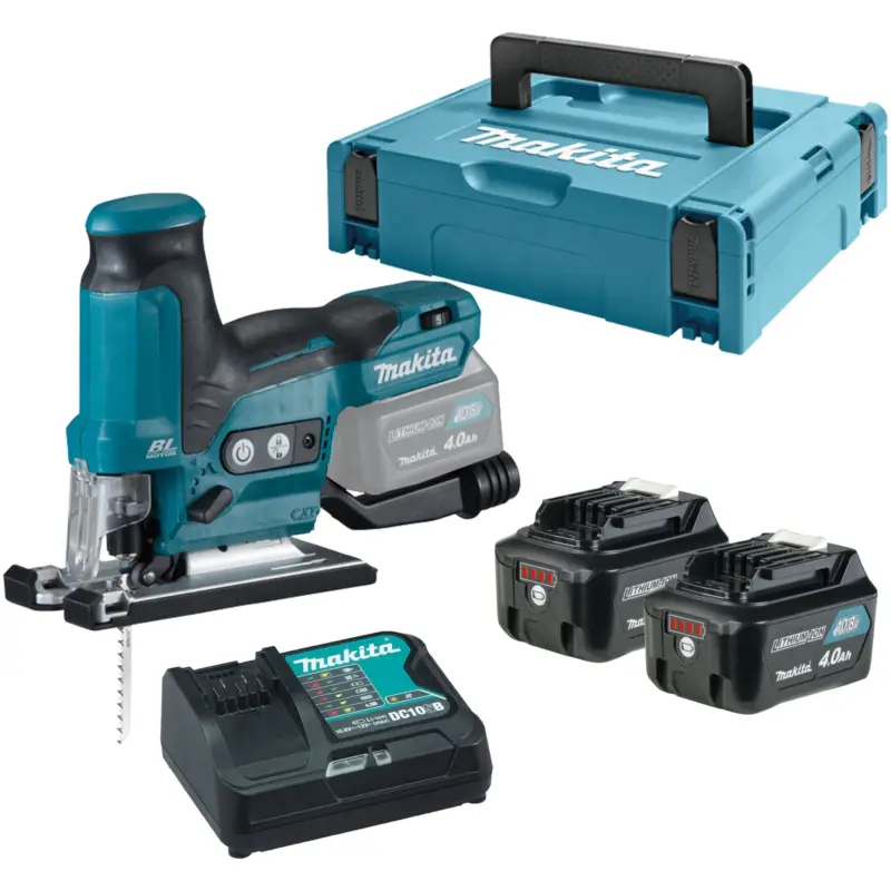 Geprüft Makita JV102DSMJ Akku-Pendelhubstichsäge 12 V / 2x 4,0 Ah Akku + Ladegerät im Makpac