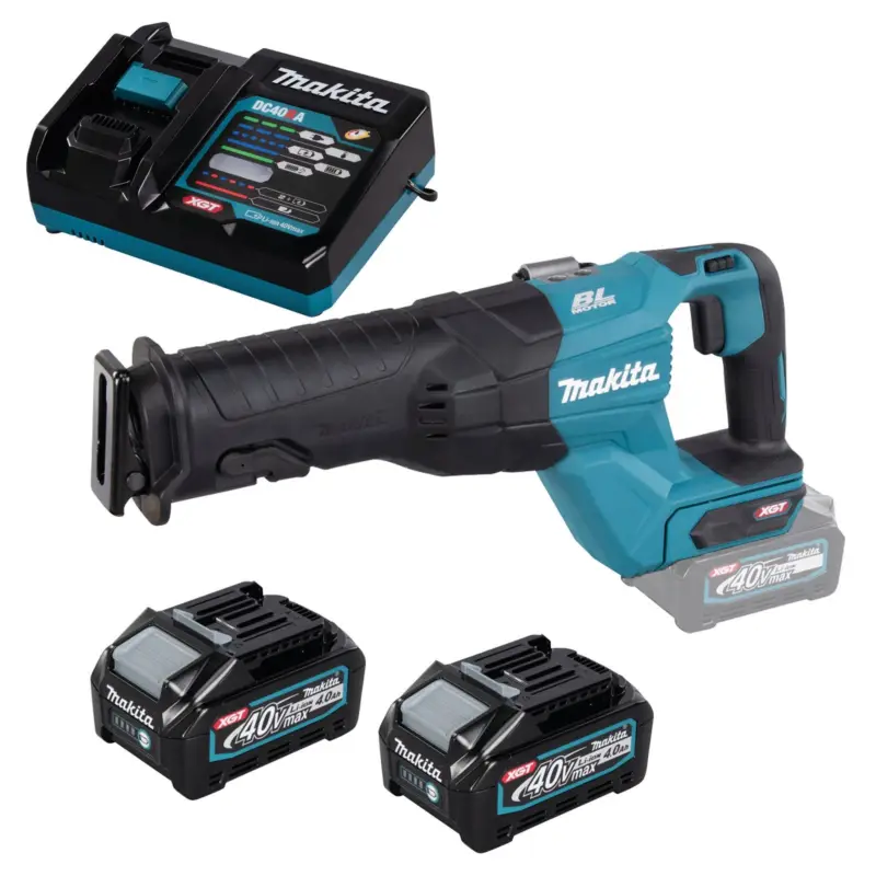 Geprüft Makita JR001GM201 Akku-Reciprosäge 40 V / 2x 4,0 Ah Akku + Ladegerät im Koffer
