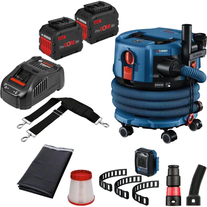 Sonderaktion Bosch Akku-Staubsauger GAS 18V-12 MC / 2x 12,0 Ah ProCORE + Ladegerät