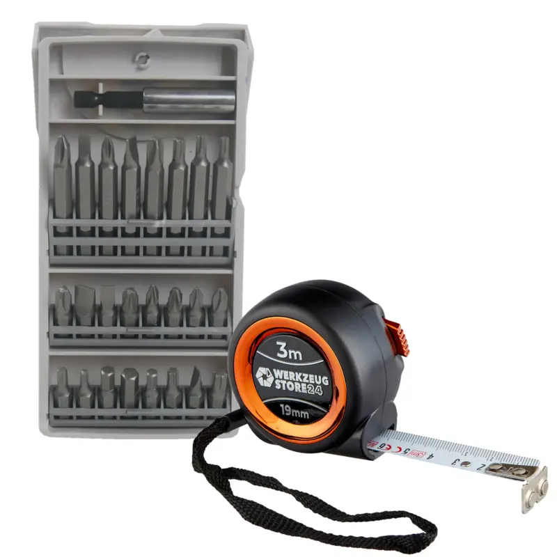 Knallerangebot 25tlg. Bosch Schrauberbit-Set und WS24 Maßband 3 m