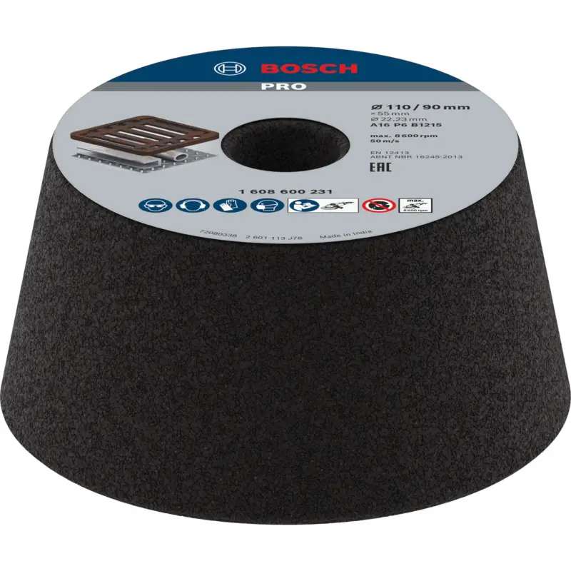 Bosch PRO Metal Konischer Schleiftopf 90 x 110 x 55 mm G16 - 1608600231 Neue Kollektion