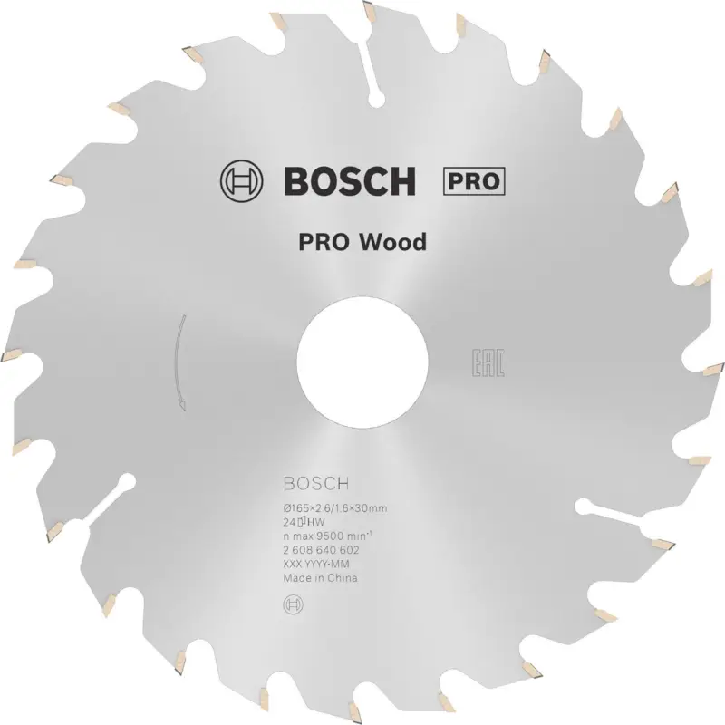 Begrenztes Angebot Bosch PRO Wood Kreissägeblatt 165 x 2,6 x 30 mm - 2608640602