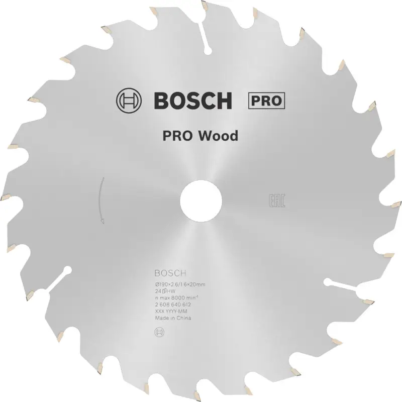 Bosch PRO Wood Kreissägeblatt 190 x 2,6 x 20 mm - 2608640612 Billig