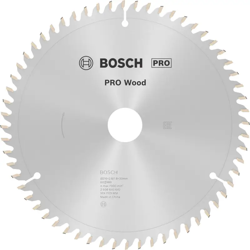 Ausverkauf Bosch PRO Wood Kreissägeblatt 216 x 2,8 x 30 mm - 2608640642