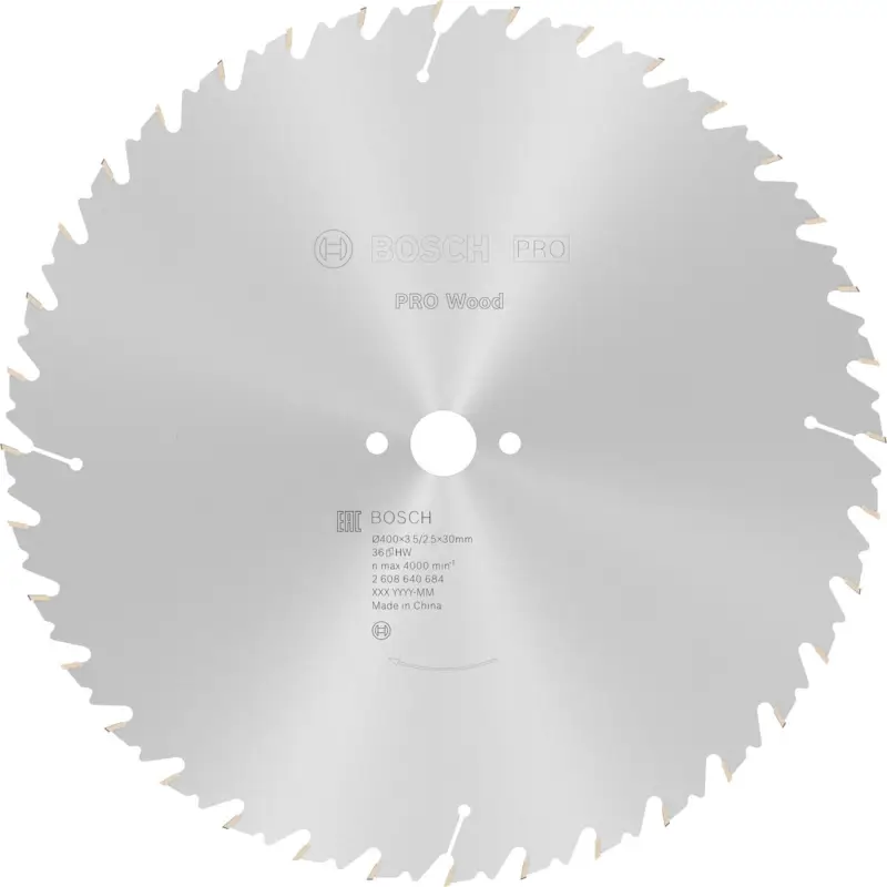 Bosch PRO Wood Kreissägeblatt 400 x 3,5 x 30 mm - 2608640684 Garantierte Lieferung