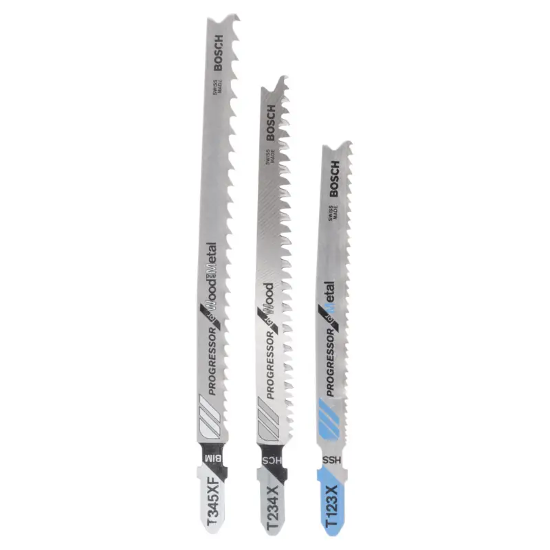 Bosch Stichsägeblatt-Set Progessor for Wood and Metal 3tlg. Einnockenschaft - 2607010515 Zertifiziert