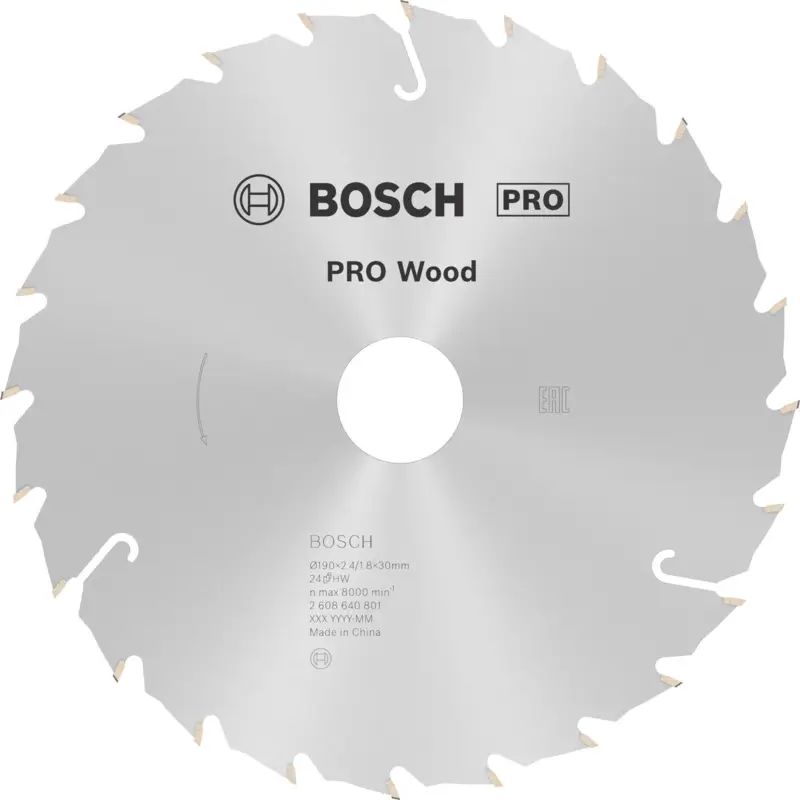 Bosch PRO Wood Kreissägeblatt 190 x 2,4 x 30 mm - 2608640801 Neue Ware