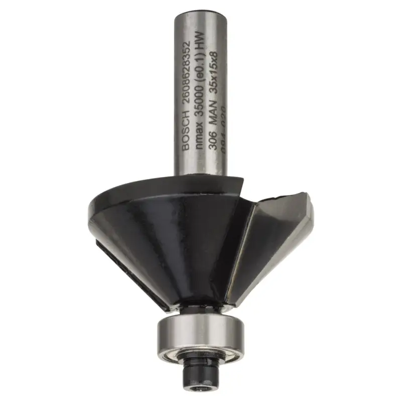 Bosch Fasefräser, 8 mm, B 11 mm, L 15 mm, G 56 mm, 45° - 2608628352 Top-Angebot
