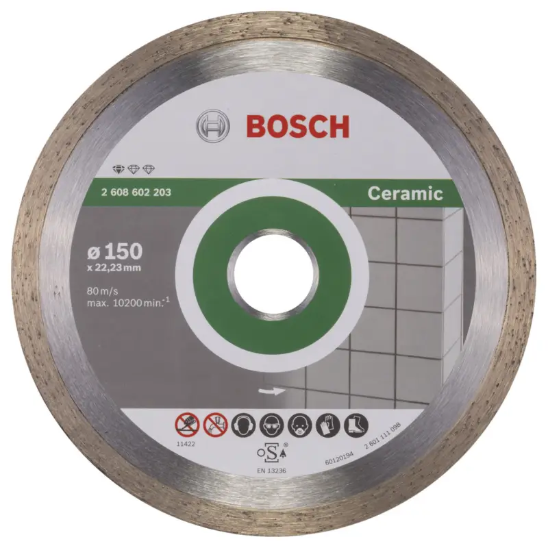 Bosch Diamanttrennscheibe Standard for Ceramic 150x22,23x1,6x7 mm 2608602203 Direkt Vom Hersteller