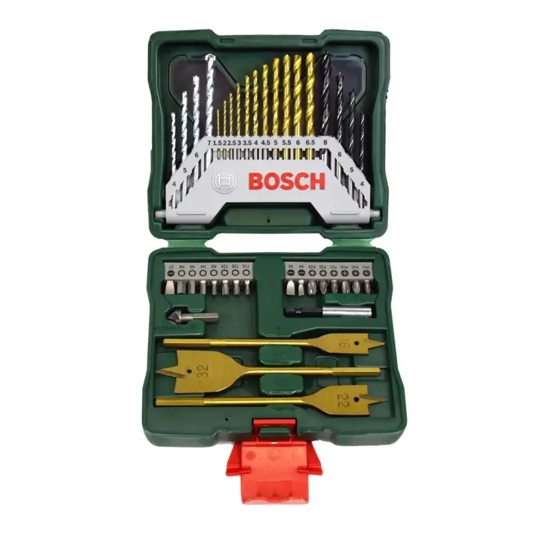Bosch 40tlg.X-Line Titanium-Set Holzbohrer Metallbohrer Steinbohrer Kegelsenker Highlight