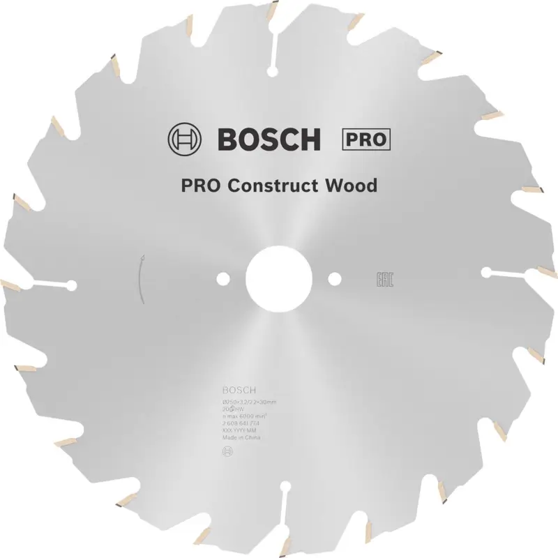 Bosch PRO Construct Wood Kreissägeblatt 250 x 3,2 x 30 mm - 2608641774 Online Kaufen