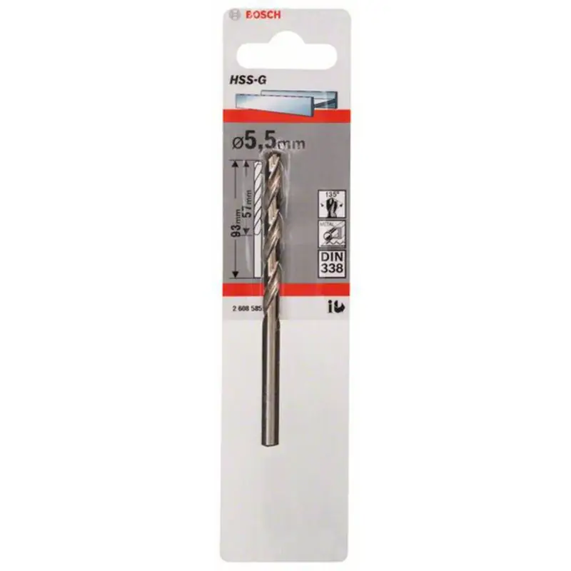 Bosch 1x Metallbohrer HSS-G DIN 338 5,5 x 57 x 93 mm - 2608585925 Neuheit