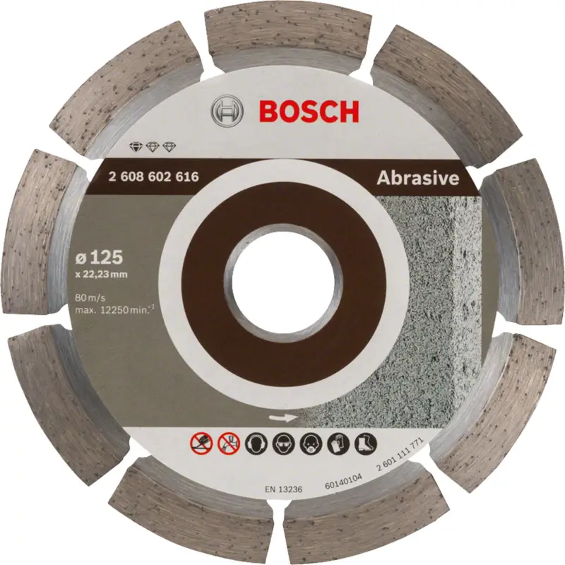 Bosch Diamanttrennscheibe Standard for Abrasive 125x22,23x1,6x10 mm 2608602616 Letzte Chance