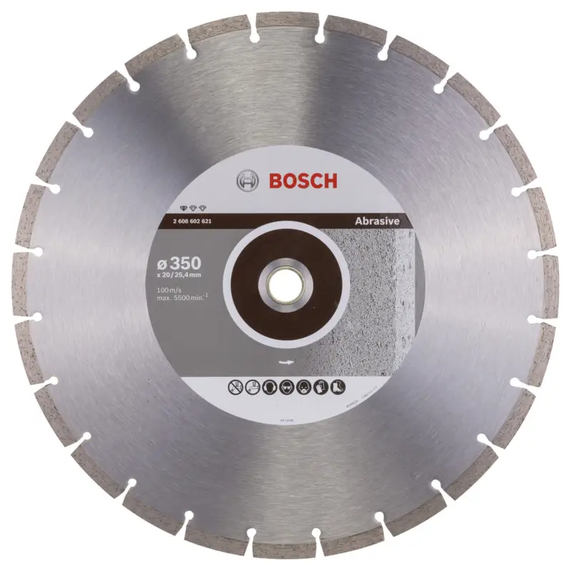 Bosch Diamanttrennscheibe Standard for Abrasive, 350 x 20,00+25,40 x 2,8 x 10 mm -2608602621 Top-Seller