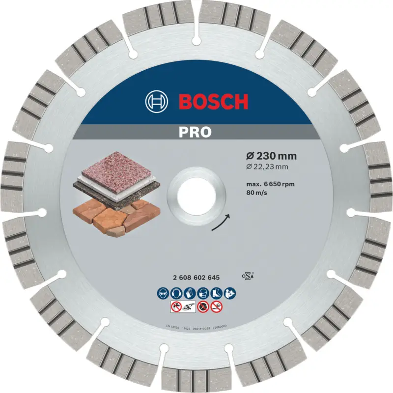 Bosch PRO Stone Diamanttrennscheibe 230 x 22,23 mm - 2608602645 Preiswert