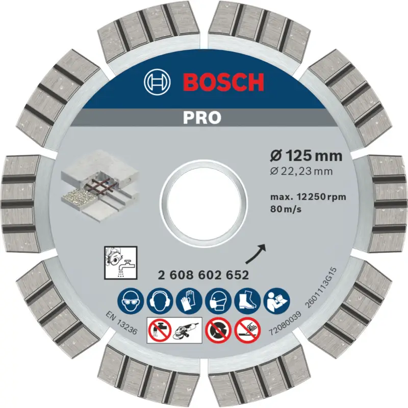Bosch PRO Concrete Diamanttrennscheibe 125 x 22,23 mm - 2608602652 Preiswert
