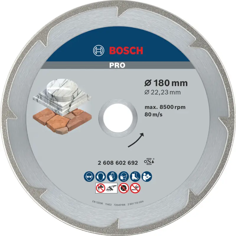 Bosch PRO Marble Diamanttrennscheibe 180 x 22,23 mm - 2608602692 Preiswert