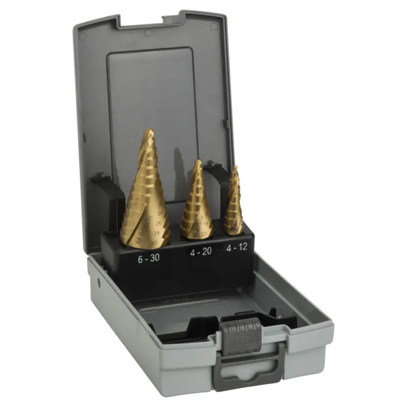 Bosch Stufenbohrer HSS-TiN-Set, 3tlg. 4-12 / 4-20 / 6-30 - 2608587432 Top-Angebot