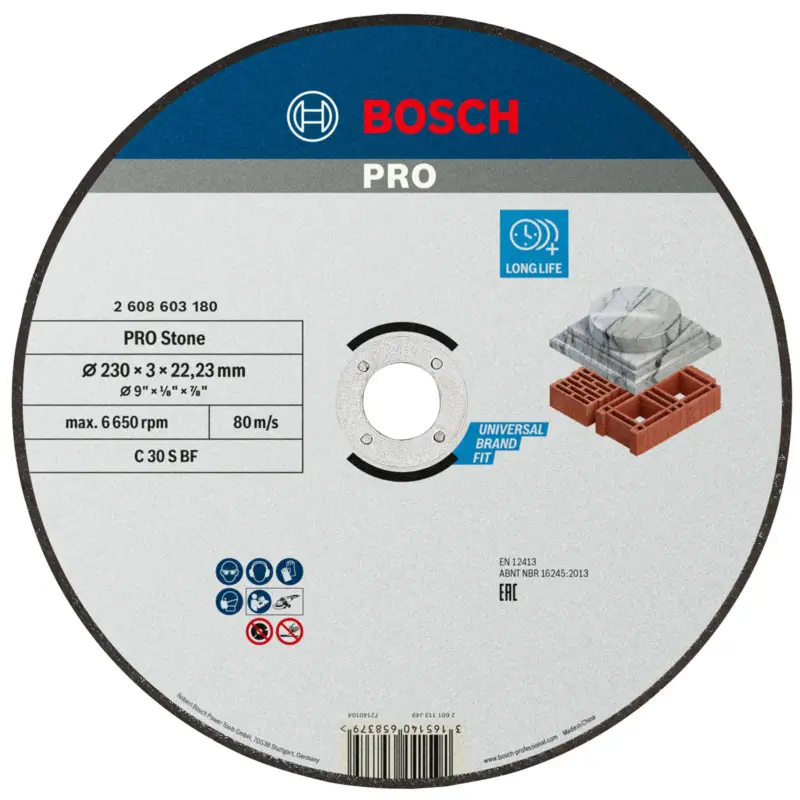 Sofort Bestellen Bosch PRO Stone Trennscheibe 230 x 3 x 22,23 mm - 2608603180