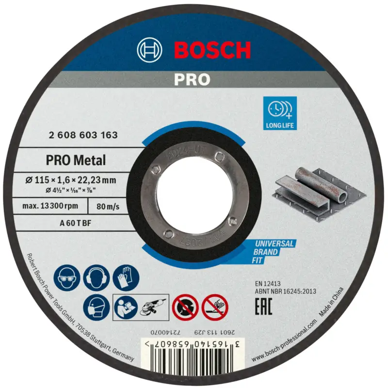 Ausverkauf Bosch PRO Metal Trennscheibe 115 x 1,6 x 22,23 mm - 2608603163