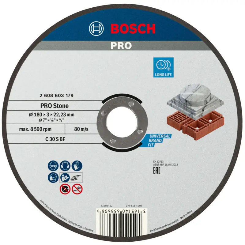 Bosch PRO Stone Trennscheibe 180 x 3 x 22,23 mm - 2608603179 Jetzt Bestellen