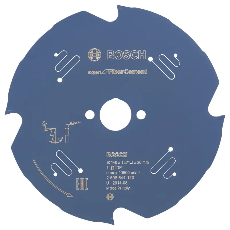 Bosch Kreissägeblatt Expert for Fibre Cement für Handkreissägen 140 x 20 x 1,8 mm 4 - 2608644120 Neuheit