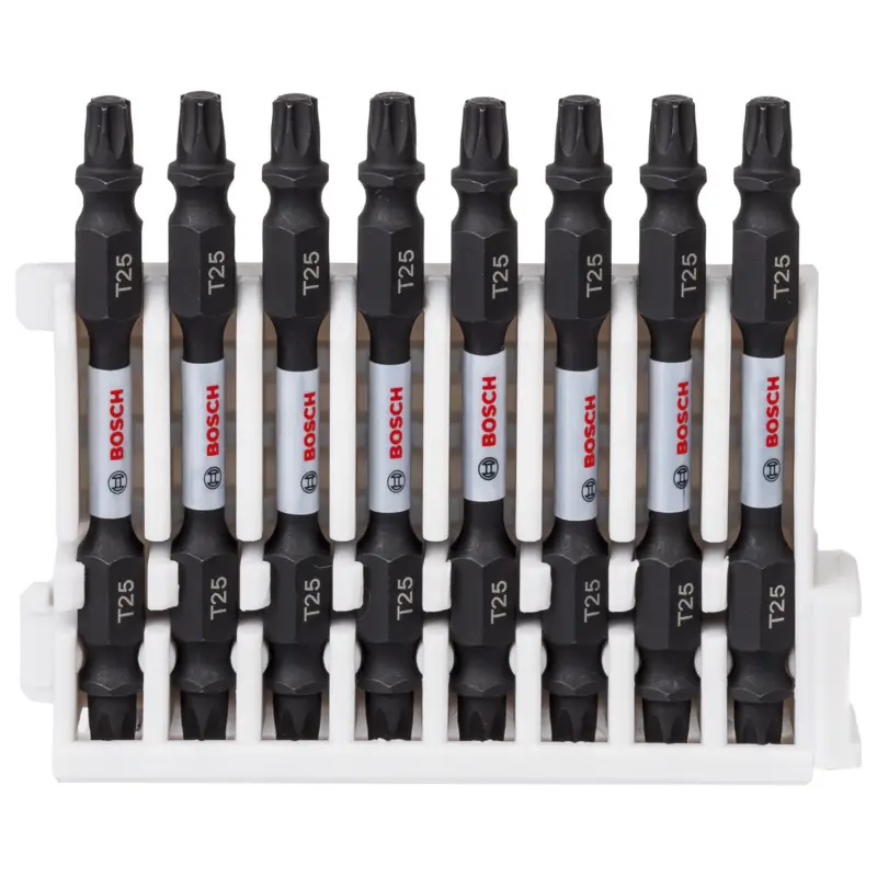 Neu Bosch PRO Impact Schrauberbit mit Doppelklingen und Pick and Click-Einsätzen T25 65 mm 8-tlg. - 2608522340