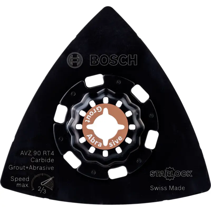Abverkauf Bosch Carbide-RIFF Schleifplatte AVZ 90 RT4 90 mm Sanding Grit 4 - 2609256F02