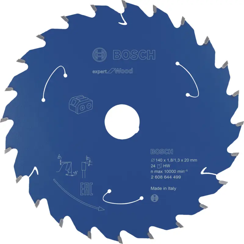 Beliebt Bosch Kreissägeblatt Expert for Wood für Akku-Handkreissägen 140 x 1,8 x 20 mm 24 - 2608644499