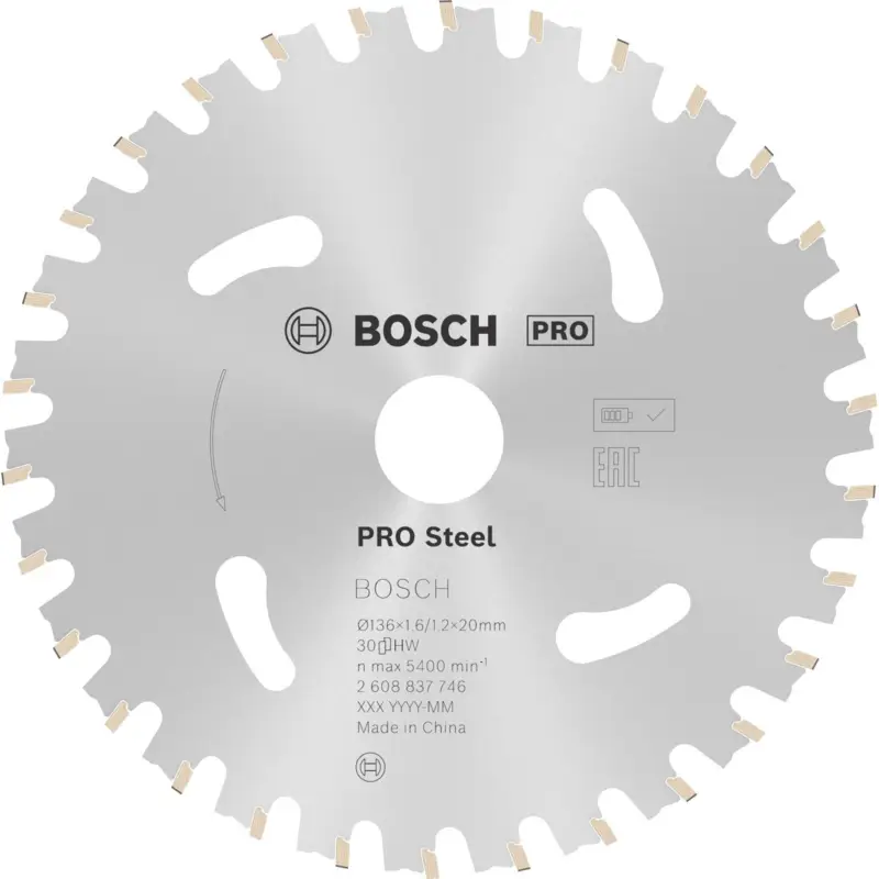 Beliebt Bosch PRO Steel cordless Blatt für Kreissägen 136 x 1,6 x 20 mm - 2608837746
