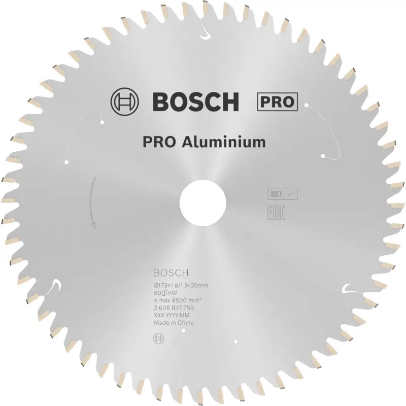 Highlight Bosch PRO Aluminium cordless Blatt für Kreissägen 173 x 1,8 x 20 mm - 2608837759