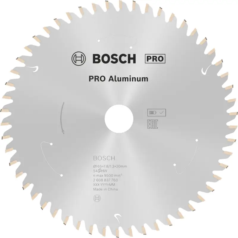 Neuheit Bosch PRO Aluminium cordless Blatt für Kreissägen 165 x 1,8 x 20 mm - 2608837763