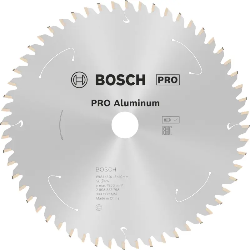 Bosch PRO Aluminium cordless Blatt für Kreissägen 184 x 2 x 20 mm - 2608837768 Markenware