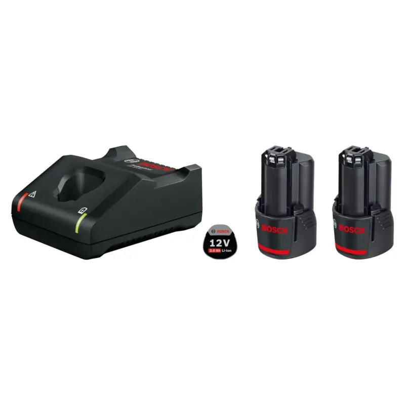 Bosch Starter-Set GBA 12 V 2x 2,0 Ah Akku + Ladegerät GAL 12V-40 - 1600A019R8 Super-Preis
