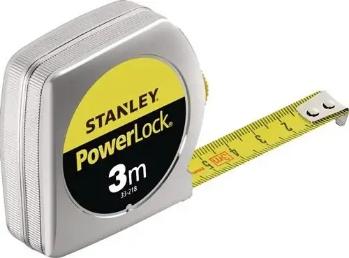 STANLEY Taschenrollbandmaß PowerLock L.10m B.25mm mm/cm EG II Ku.Clip lose - 1-33-442 Kracherpreis