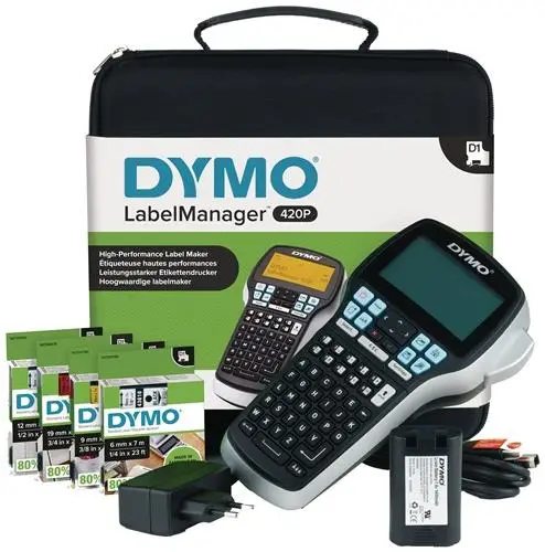 Schneller Versand Dymo Beschriftungsgerät Label MANAGER 420 P Schriftbandbreiten 6, 9, 12, 19 mm - S0915480