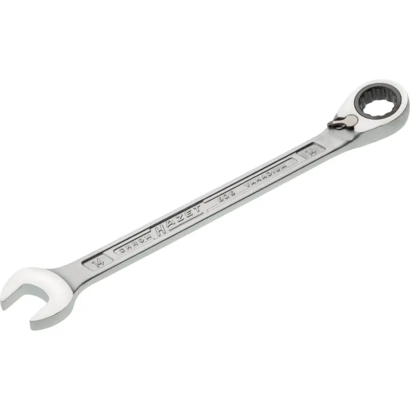 Hazet Maulringratschenschlüssel 606 SW 14mm L.204,6mm umschaltbar,Rings.15Grad - 606-14 Echt