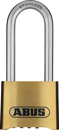 Markenprodukt ABUS Zahlenvorhangschloss 180IB/50 HB63 B/SB Schlosskörper-B.52mm MS - 26607 2