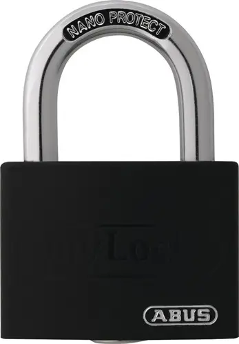 ABUS Zylindervorhangschloss T65AL/40 schwarz gl.Schlosskörper-B.43mm Alu.gl. - 49946 3 Letzte Chance