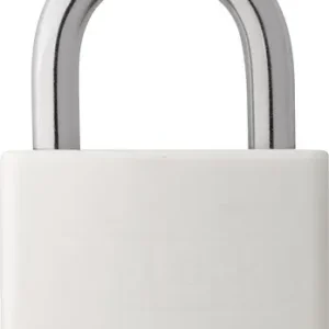Neue Kollektion ABUS Zylindervorhangschloss T65AL/40 weiß Lock-Tag Schlossk.-B.43mm Alu.versch.-schl. - 80287 4