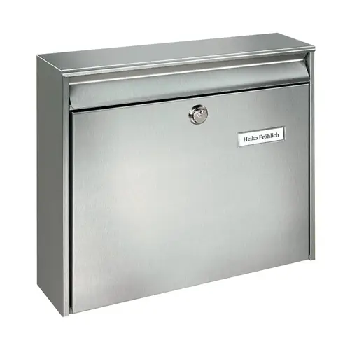 BURG-WÄCHTER Briefkasten Borkum 3877 Ni H.322mm B.362mm T.100mm VA DIN C4 - 3877NI Garantierte Lieferung
