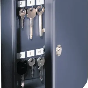 Bestpreis BURG-WÄCHTER Schlüsselbox Key Box H255xB200xT75mm schwarz Stahlbl.Anz.Hak.24 - KB24S