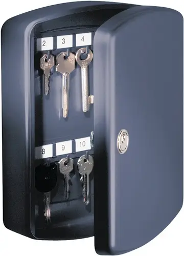 Bestpreis BURG-WÄCHTER Schlüsselbox Key Box H255xB200xT75mm schwarz Stahlbl.Anz.Hak.24 - KB24S