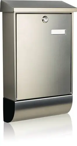 Geprüft BURG-WÄCHTER Briefkasten Oslo-Set 37670 NI H.500mm B.300mm T.110mm VA DIN C4 - OSLO-SET 37670 NI