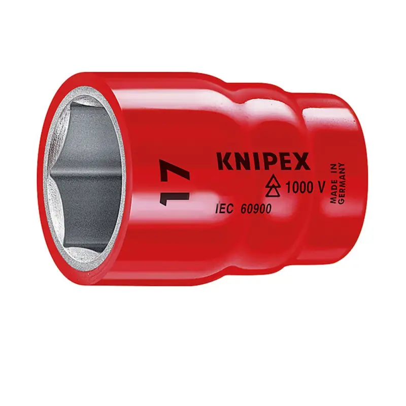 Knipex 1x Steckschlüsseleinsatz (Doppel-Sechskant) mit Innenvierkant 1/2" - 98471" Sonderaktion