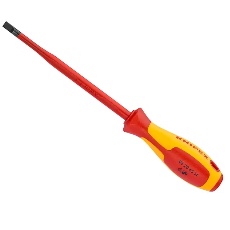 Knipex 1x Schraubendreher (Slim) für Schlitzschrauben - 982065SL Top-Angebot