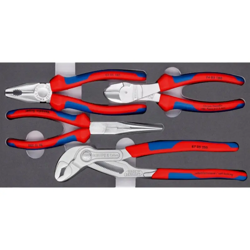 Wochenendangebot Knipex Zangen-Set Basic Chrom 4tlg. in Schaumstoffeinlage - 002001V17