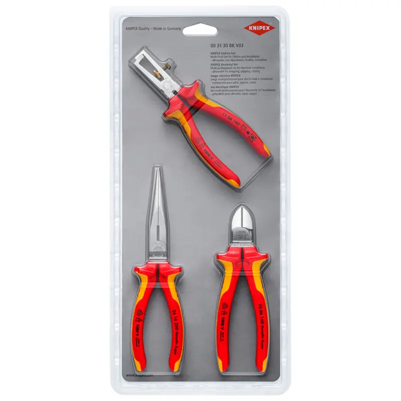 Heißes Angebot Knipex VDE Elektro-Set 3-teilig - 003130BKV03